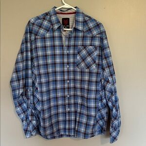 Mens One90One Button Down Long Sleeve Shirt Size Large